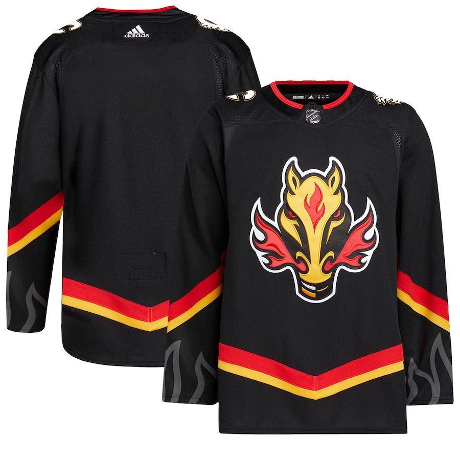 Men Calgary Flames adidas Black Alternate Primegreen Authentic Pro NHL Jersey